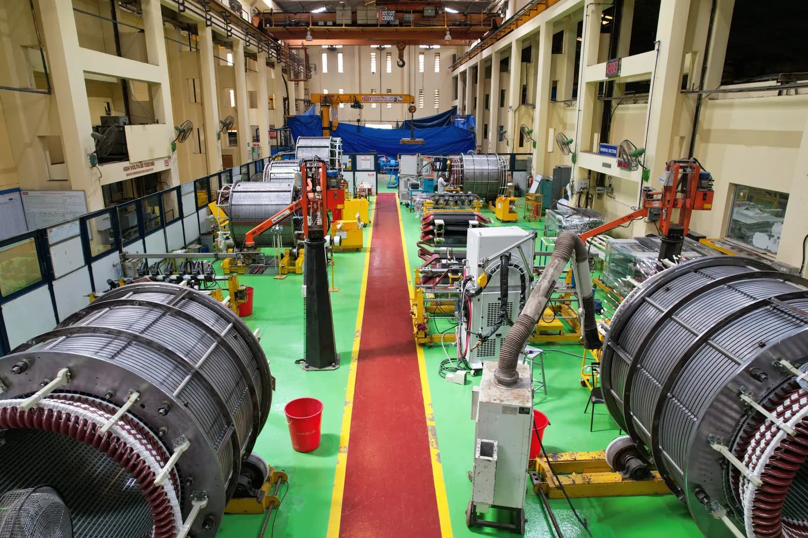 Estatores de generador en la planta de TD Power Systems